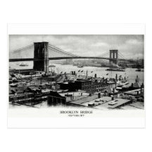 1900 Brooklyn Bridge Panorama Post Card