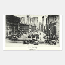 1900 Wall Street Rectangle Stickers