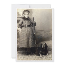 1900 Young Girl and her Hound