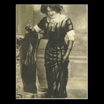 1900's fancy woman post card postcards