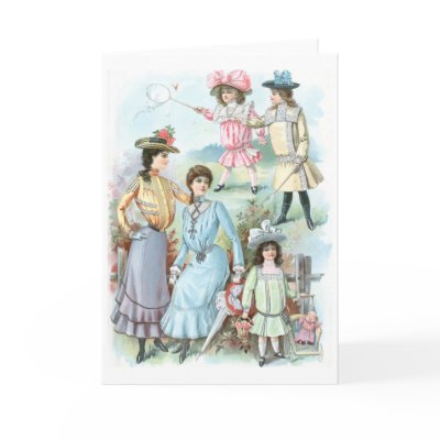 1900s Fashion Greeting Cards by beverlytazangel