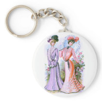 1900s Fashion Dresses Keychains