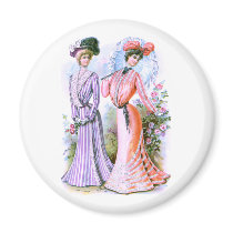 1900s Fashion Dresses Refrigerator Magnet
