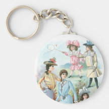 1900s Fashion Hats Key Chain