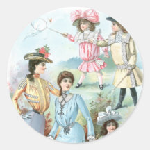 1900s Fashion Hats Sticker
