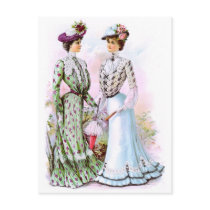 1901 Vintage Dresses Postcard