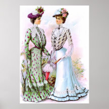 1901 Vintage Dresses Print