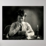 1902 Reading  by Candlelight Poster
