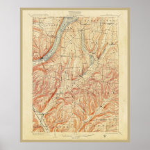 1903 New York State Topographical Map Posters