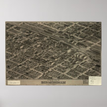 1904 Birmingham, AL Panoramic Map Birds Eye View Poster