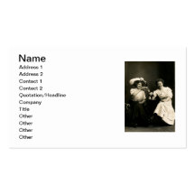 1905 Beer Drinking Girl Friends Business Card Template