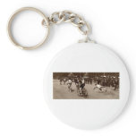 1905 Bicycle Race Wipe Out Keychains
