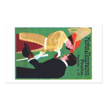 1905 Prague Fashion Poster Rectangle Stickers