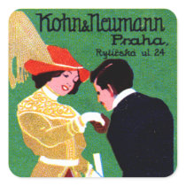 1905 Prague Fashion Poster Stickers