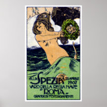 1907 Italian Battleship Roma Posters