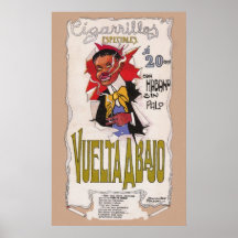 1907 Vintage Vuelta Abajo Cigarette Advertisement Posters