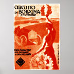1908 Italian Car Race Poster