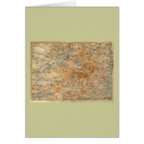 1909 Adirondacks Map from Baedeker's Travel Guide