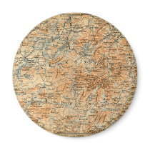 1909 Adirondacks Map from Baedeker's Travel Guide