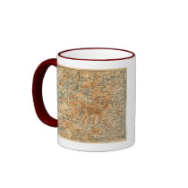 1909 Adirondacks Map from Baedeker's Travel Guide Coffee Mugs