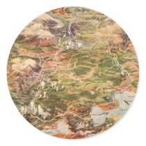1910 Aerial View Map - Yellowstone National Park