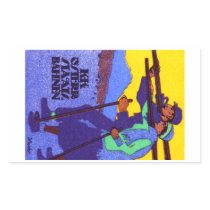 1910 Austrian Ski Poster Rectangular Sticker