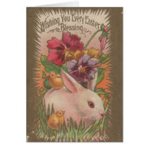 1910 Easter Bunny Blessing Card