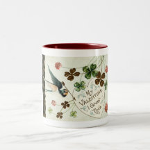 1910 My Valentine, I Greet Thee Coffee Mugs