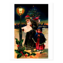 1910 Santa checking his list Post Cards