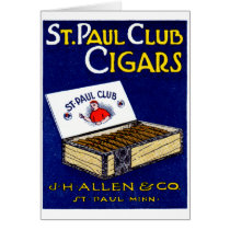 1910 St. Paul Club Cigars Greeting Card