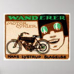 1910 Wanderer Motorcycle Poster