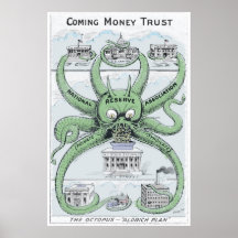 1912 Federal Reserve COLORIZED Political Cartoon Posters