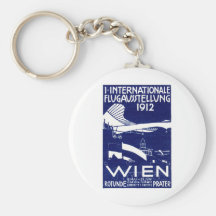 1912 Vienna Air Show Poster Key Chains