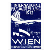 1912 Vienna Air Show Poster Postcard