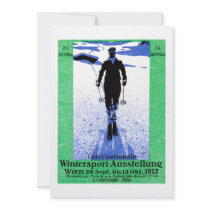 1912 Vienna Winter Sports Poster Custom Invite