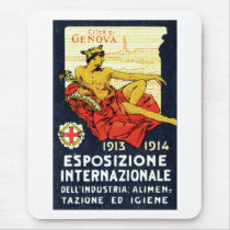 1913 Genova Expo Poster Mouse Pads
