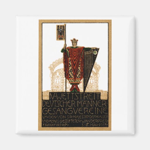 1913 German Choral Society Poster Fridge Magnets