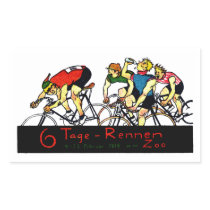 1914 Bicycle Race Poster Rectangular Stickers