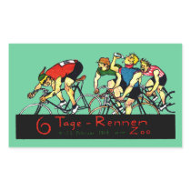 1914 Bicycle Race Poster Rectangle Stickers