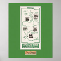 1914 carte, Redlands à Perris Posters