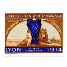 1914 Lyon International Expo Poster Post Card