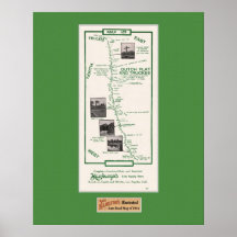 1914 Map, Dutch Flat to Truckee - Grn Mat Print
