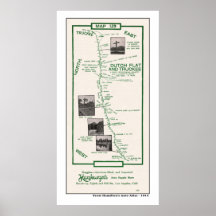1914 Map, Dutch Flat to Truckee - Poster