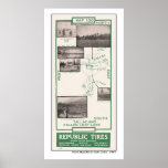 1914 Map, Fallen Leaf Lake and Tallac Poster