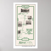 1914 Map, Haywards to Byron Hot Springs Posters