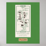 1914 Map, LA to Long Beach Print