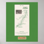 1914 Map, Modesto to Camp Curry Posters