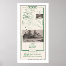 1914 Map of Tahoe Area Poster