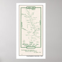 1914 Map of Yosemite Valley Posters