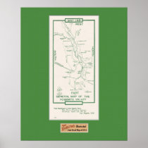 1914 Map of Yosemite Valley Posters